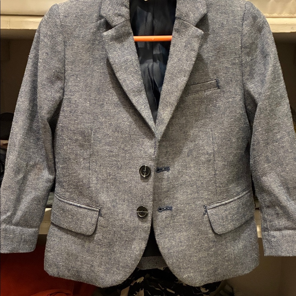 H&M Blue and White Patterned Jacket and shirt
